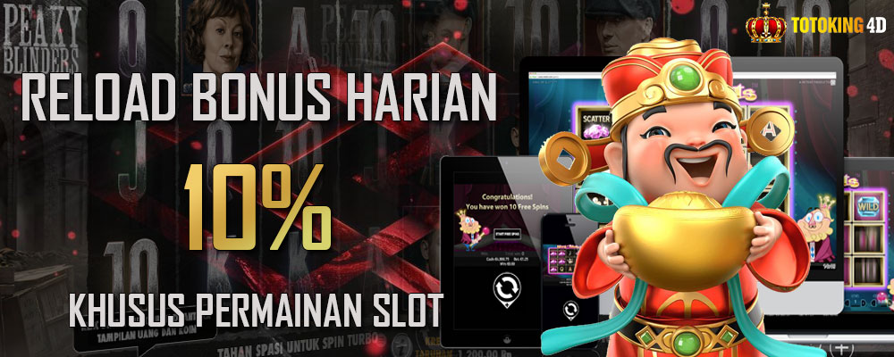 Reload Bonus Harian Slot 10%